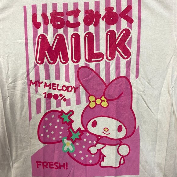 My Melody Strawberry Milk Carton T-Shirt 2XL - Picture 2 of 4